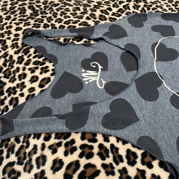 FRIDA KAHLO Tank Top Stretch Heart Grey Large Handmade Heart Mexican Latinx LA - Picture 13 of 13